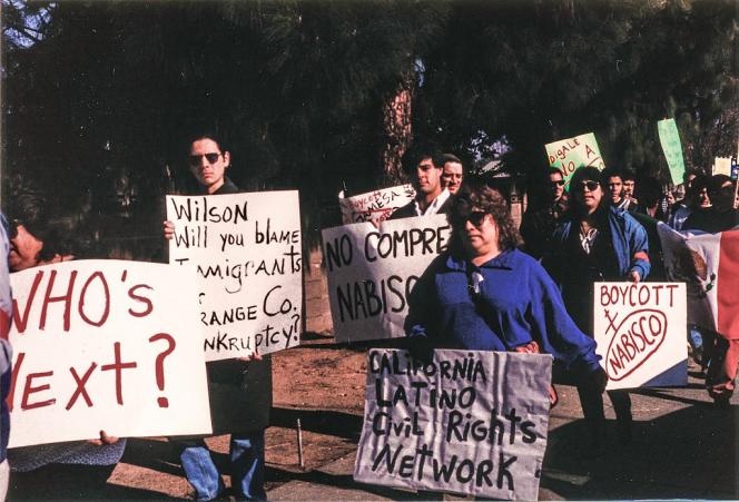 March against Proposition 187 in Fresno California in 1994