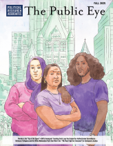 an illustration of the Boston skyline with three people in the foreground looking confident with arms crossed.