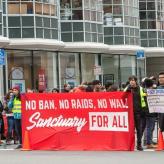 Protesters rally against Immigration and Customs Enforcement (ICE) in San Francisco, February 2018.