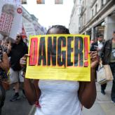 London protest in respond to President Trump’s visit, July 2018