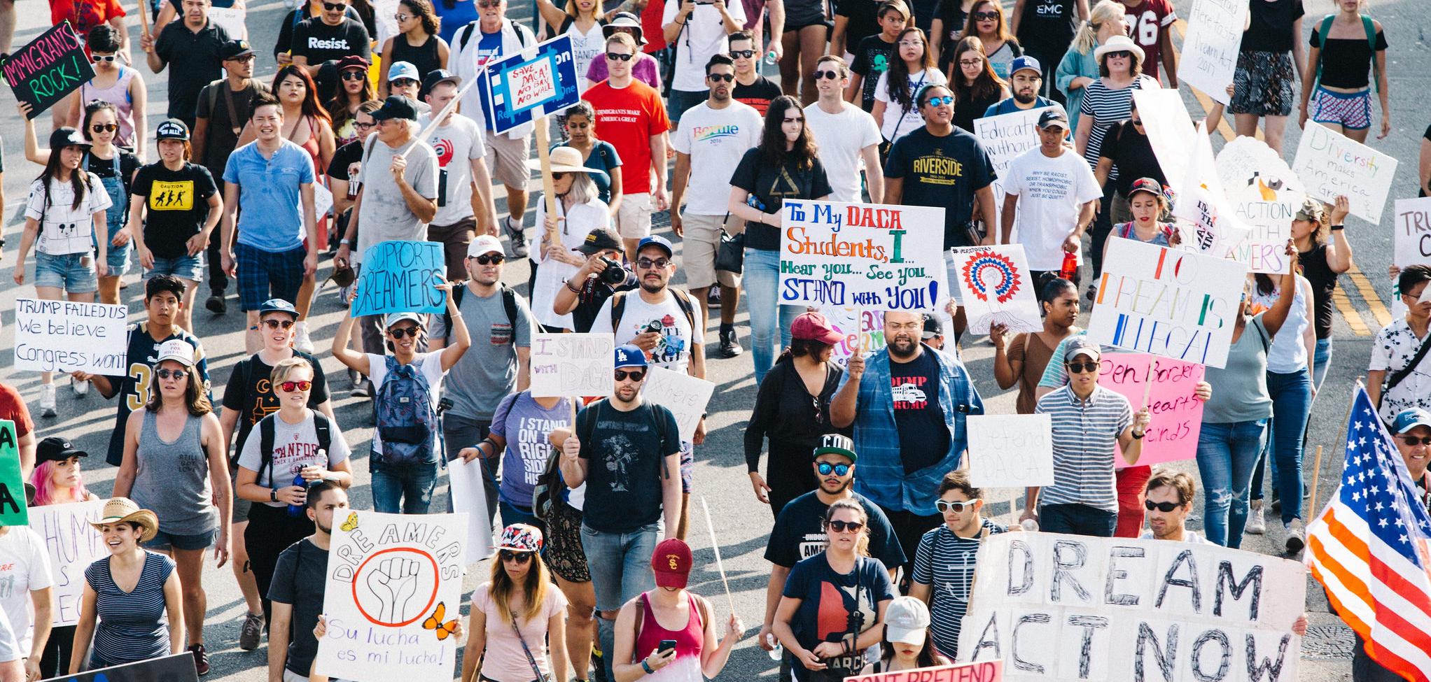 Los Angeles march for Immigrant Rights, 2017.